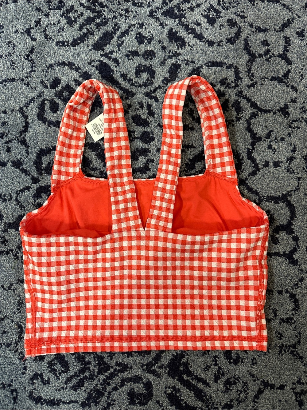 NWT OFFLINE BY ARRIE Red Gingham Crop Top with Wide Straps SIZE M - Picture 6 of 6